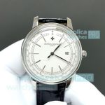 TW Factory Swiss Clone Vacheron Constantin 9015 Patrimony White Dial 42mm Men's Watch 